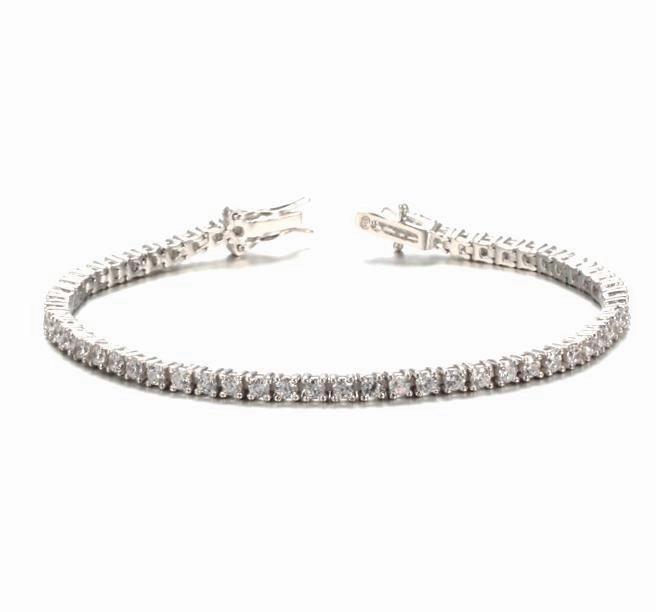 Weekend Glow Rhodium Plated Sterling Silver Tennis Bracelet