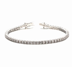 Weekend Glow Rhodium Plated Sterling Silver Tennis Bracelet