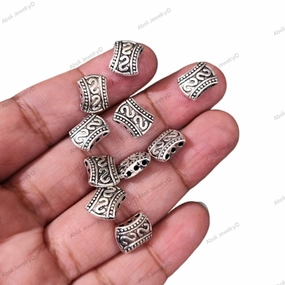 Silver spacer beads 3 hole connector SSB132 10 gm Bridal Style