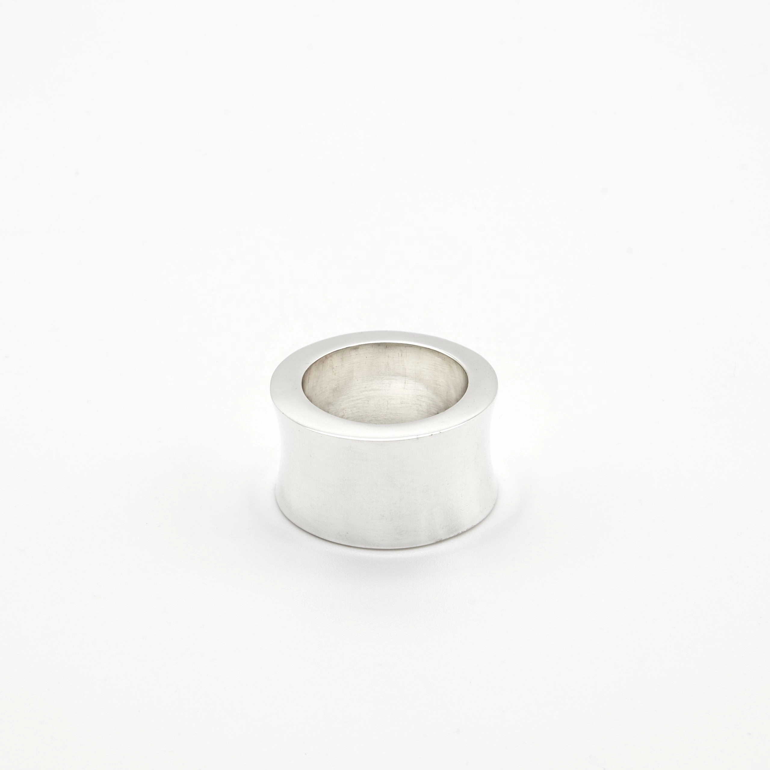 Sharp Angle Exclusive piece Wide Curved Sterling Silver Ring