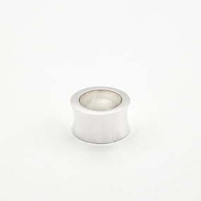 Lively Accent Wide Curved Sterling Silver Ring