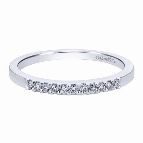Pave Diamond Band .10 Cttw 14K White Gold | Mullen Jewelers Commemorative Gift