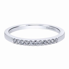 Pave Diamond Band .10 Cttw 14K White Gold | Mullen Jewelers Contemporary Design Brilliant Design
