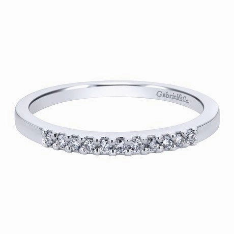 Pave Diamond Band .10 Cttw 14K White Gold | Mullen Jewelers Contemporary Design Brilliant Design