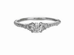 14 Karat White Gold Diamond Engagement Ring (0.55cttw) Best choice