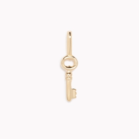Key Charm 14k Gold Artful Detail