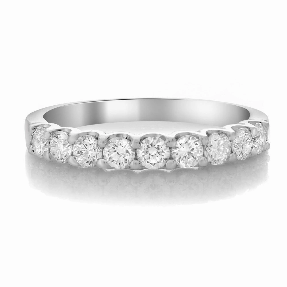 Modern Gift Fashion Piece Nine Stone Diamond Wedding Band