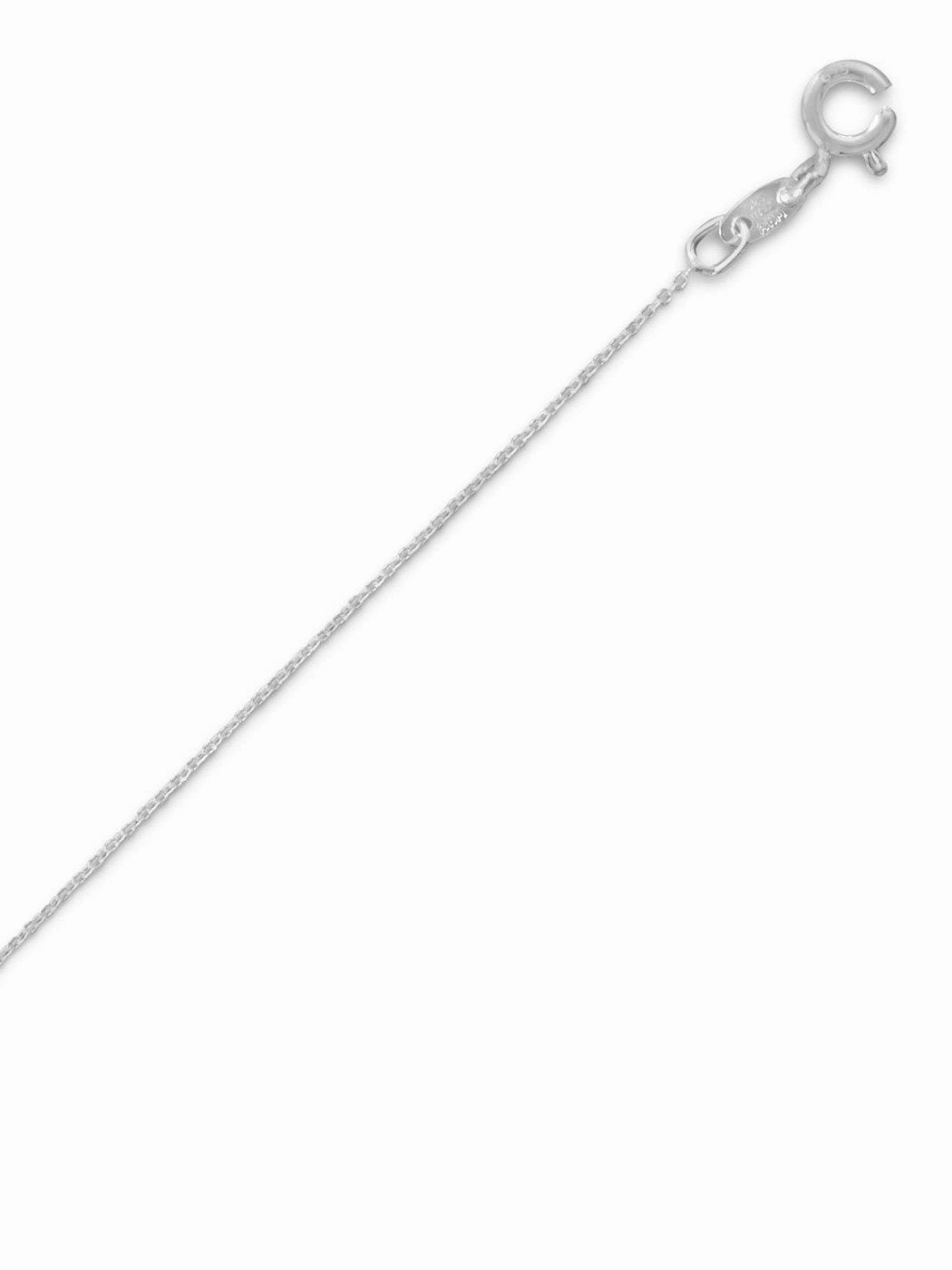 Open Cable Chain Necklace 0.6mm Wide 020 Sterling Silver Fashion Classic