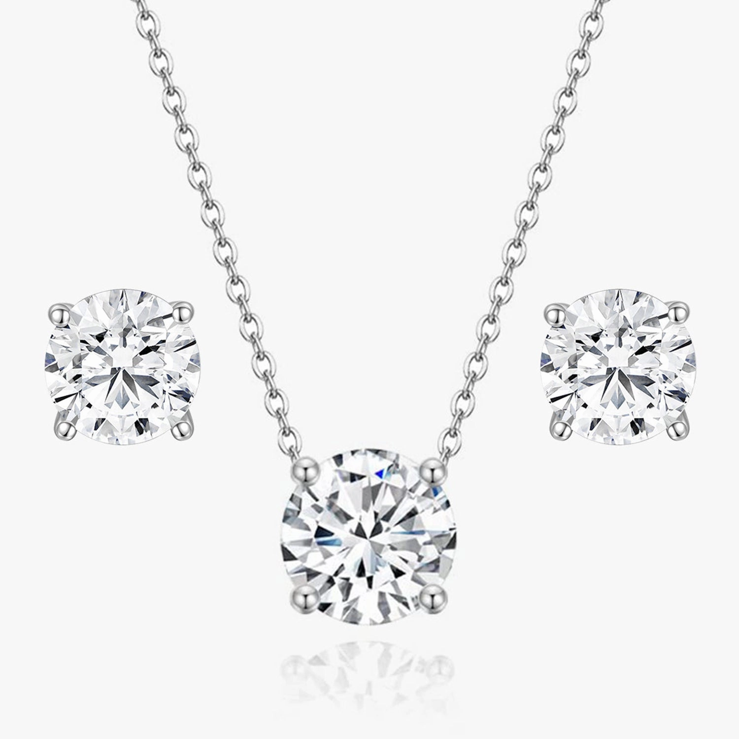 Solitaire 1.0ct CZ Set in Sterling Silver Gleaming Gem Charming Style