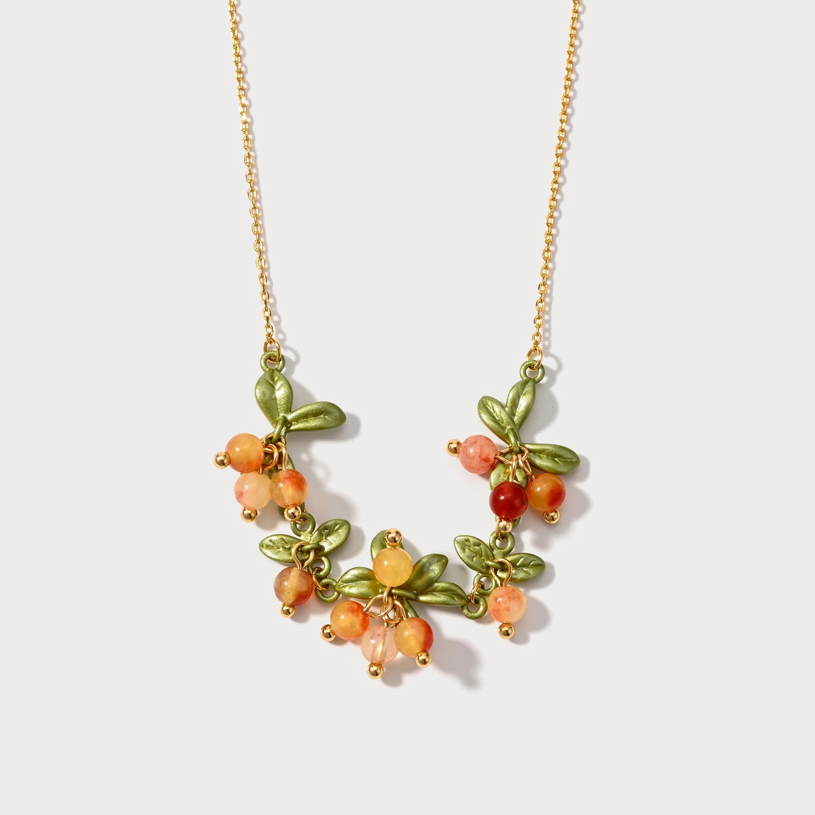 Orange Berry Necklace Distinctive Touch