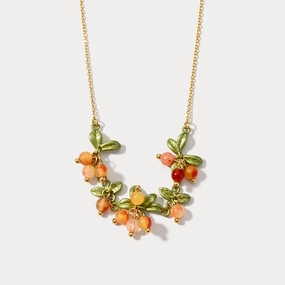Orange Berry Necklace Distinctive Touch