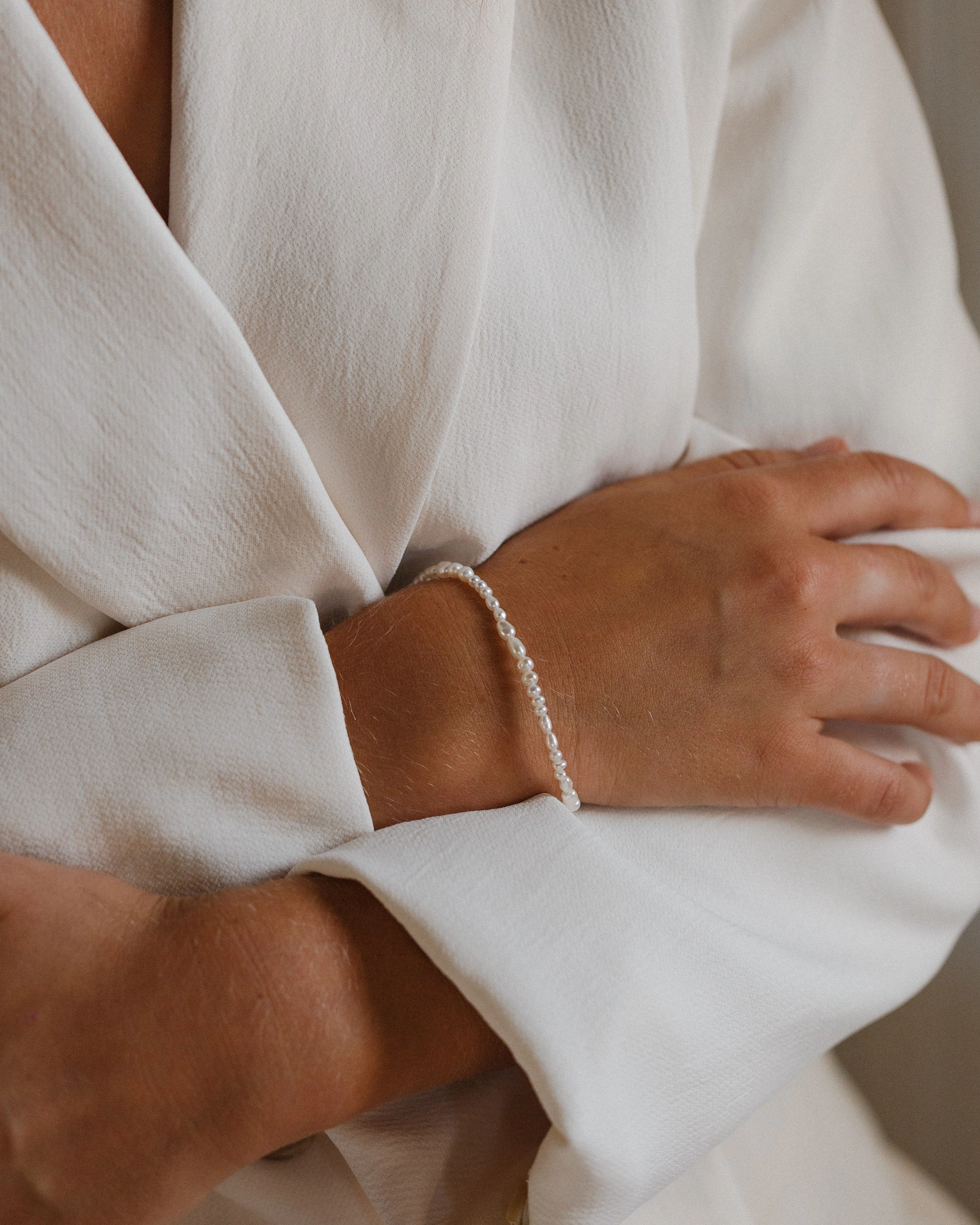 Unique Find Organic Pearl Strand Bracelet