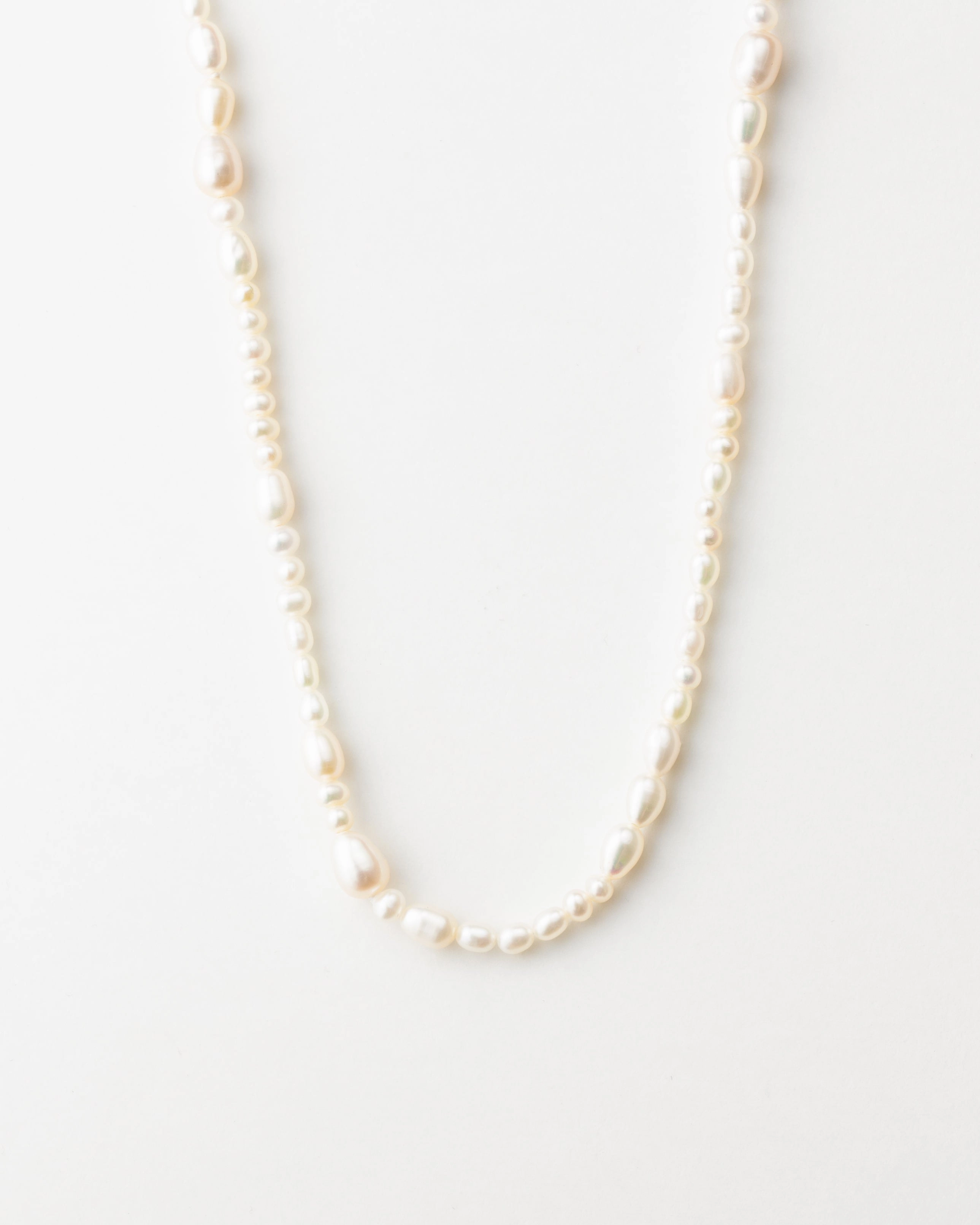 Organic Pearl Strand Necklace Cute Detail