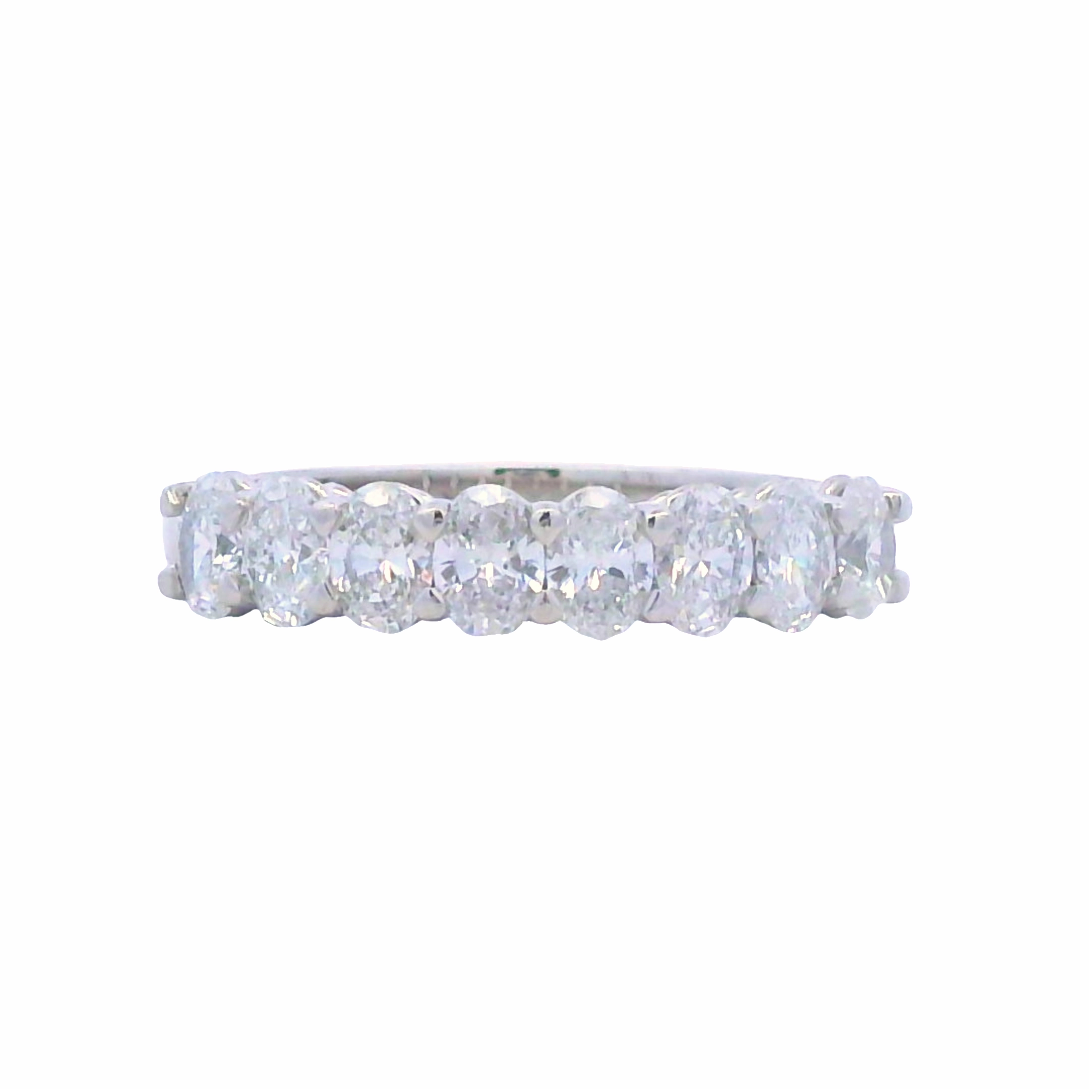 Luxury Art Oval Diamond Anniversary Band - 1.14 Carats Total Weight