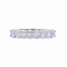 Luxury Art Oval Diamond Anniversary Band - 1.14 Carats Total Weight