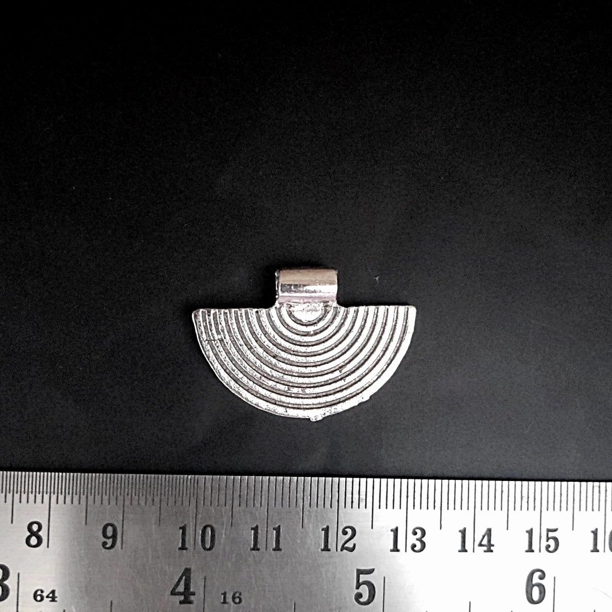 Weekend Ready Oxidised silver half circle tribal pendant earrings findings SP202