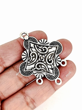 Oxidised silver pendant with 3 loops earrings component SP27 Everyday Layer Bold Radiance