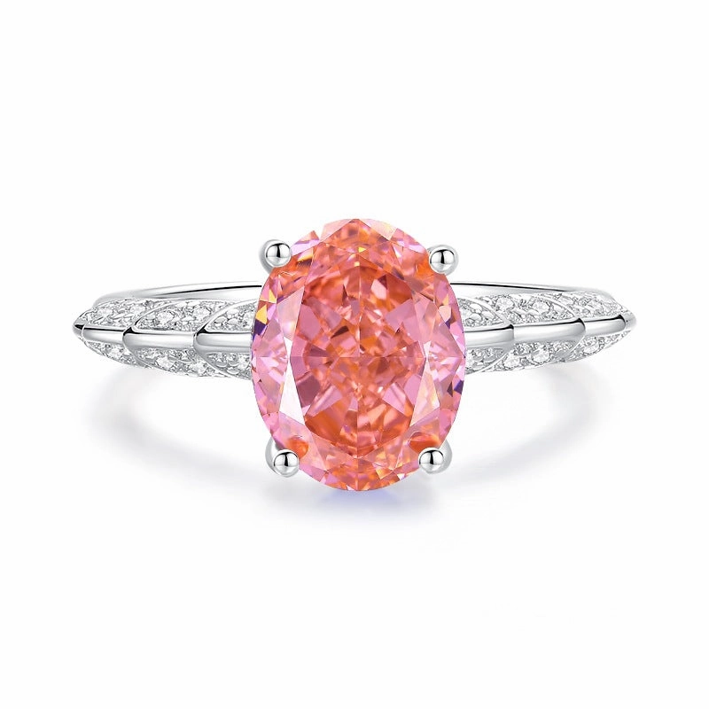 Padparascha Oval Ring | S925 Designer Accent Delicate Accessory