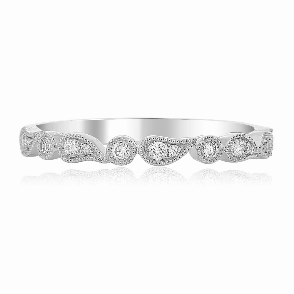 PAISLEY WHITE GOLD AND DIAMOND BAND Secure Embellishment Affordable Sign