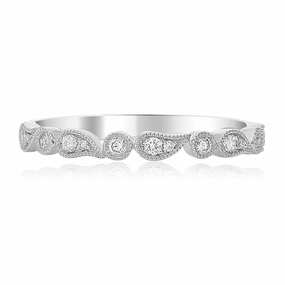 PAISLEY WHITE GOLD AND DIAMOND BAND Secure Embellishment Affordable Sign
