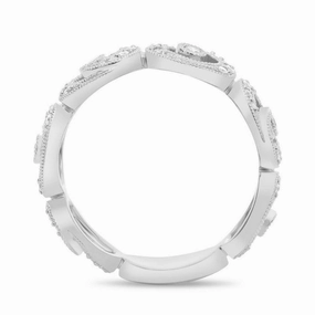 SWIRLING MILGRAIN DIAMOND BAND Refined Harmony Sleek Design