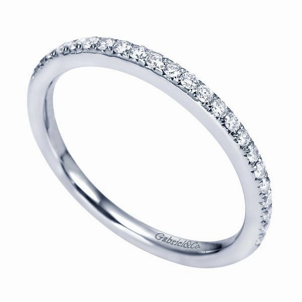 Pave Diamond Wedding Band 1/5 Cttw 14K White Gold 74B Chic Adornment Brilliant Product