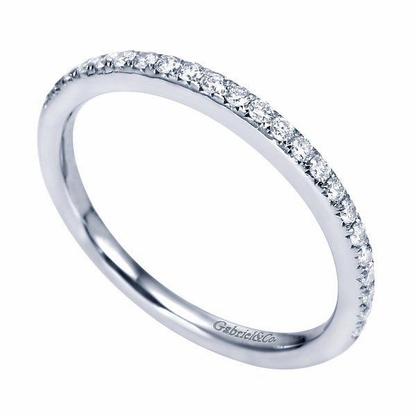 Urban Fit Pave Diamond Wedding Band 1/5 Cttw 14K White Gold 74B