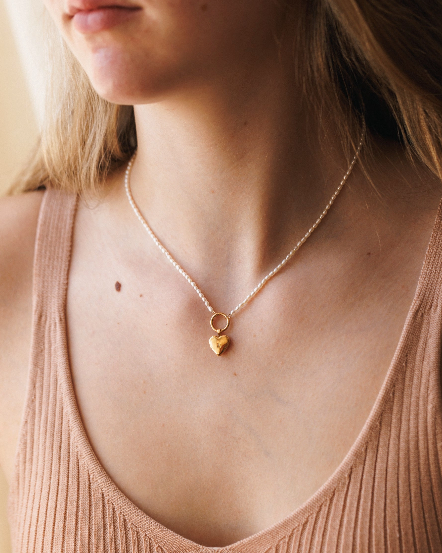 Beach Adornment Daily Gift Pearl Charm Holder Necklace