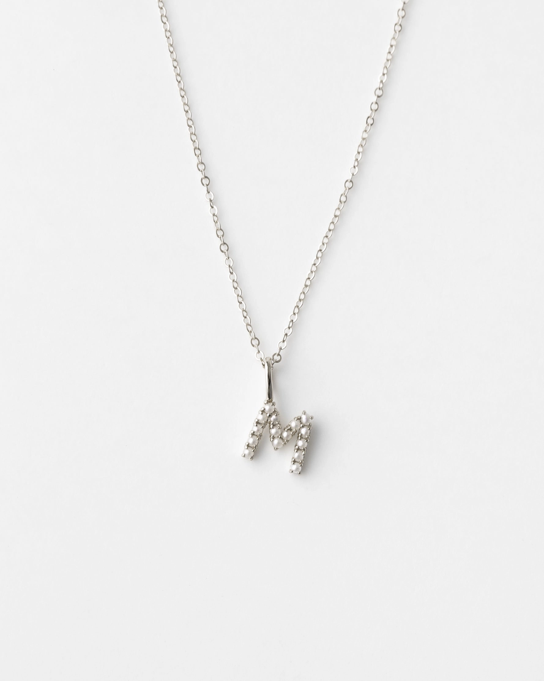 Pearl Initial Necklace Family Gathering Piece