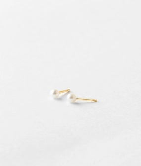 Ornate Style Linear Item Pearl Studs