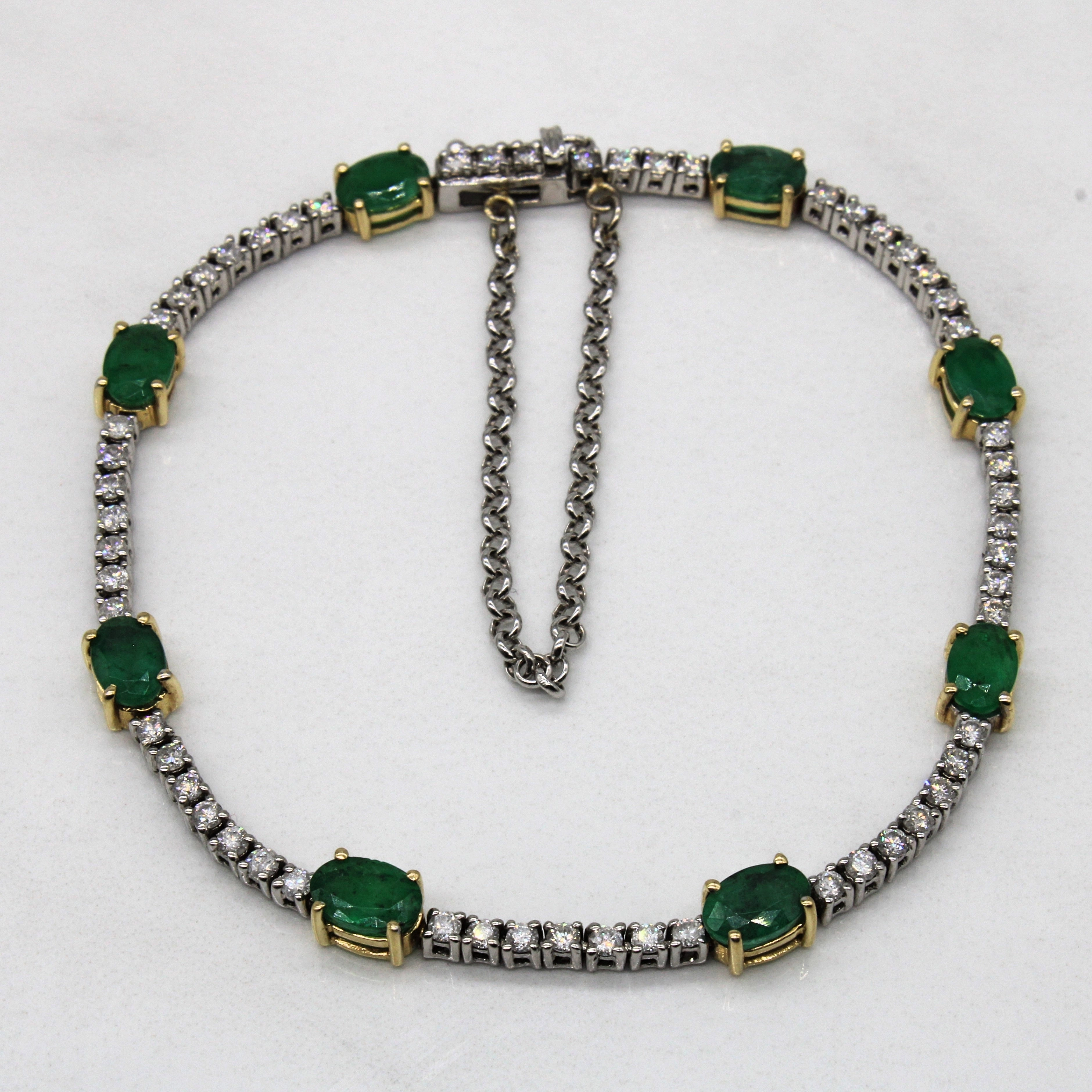 Daily Match Emerald & Diamond Tennis Bracelet | 3.55ctw, 1.00ctw | 7" |