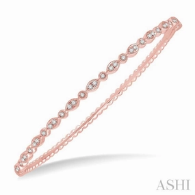 Constant Gaze 3/8 ctw Marquise & Round Mount Stackable Diamond Bangle in 14K Rose Gold
