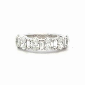 Platinum 1/2 Way Around Anniversary Band (1.79cttw) Elegant Piece Sentimental Style