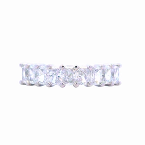 Platinum 1.43 Carat Total Weight Radiant Diamond Anniversary Band Handmade Quality All Occasions
