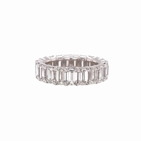 Designer Craft Timeless Flow Platinum Eternity Band Anniversary Band (5.93cttw)