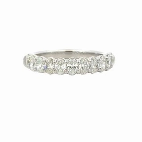 Branded Gift Platinum Oval Diamond Anniversary Band (1.20cttw)