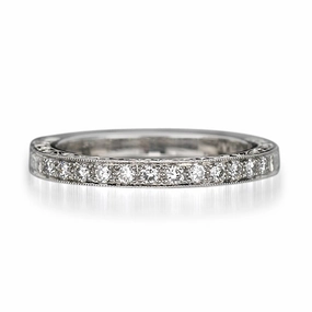 Platinum "Madison" Engraved Heritage Collection Wedding Band Stylish Embellishment Groom Accessory