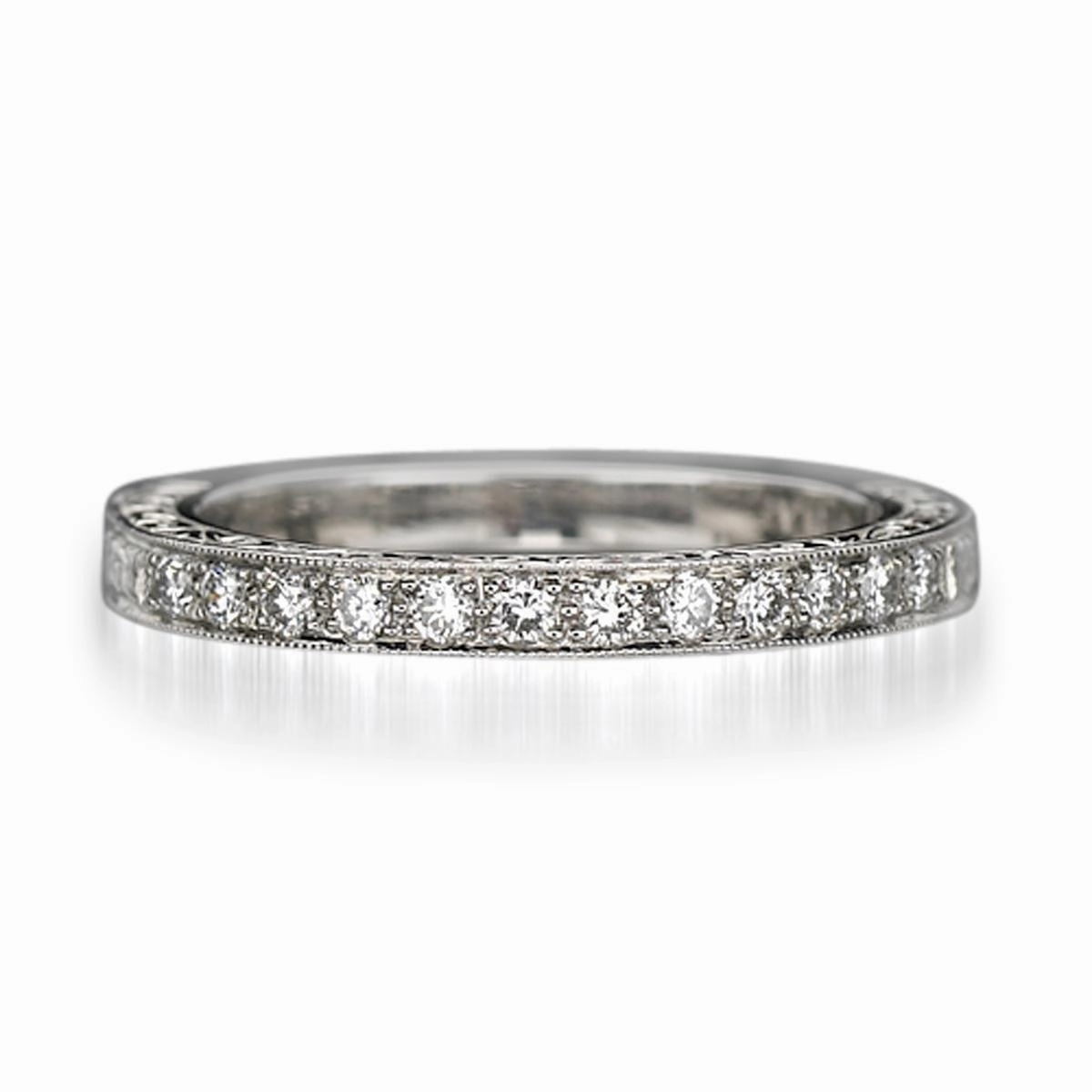 Timeless Proportion Personal Object Platinum "Madison" Engraved Heritage Collection Wedding Band