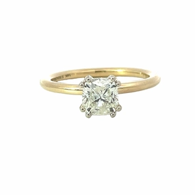 Father??s Day 14 Karat Yellow/White Gold Solitaire Engagement Ring