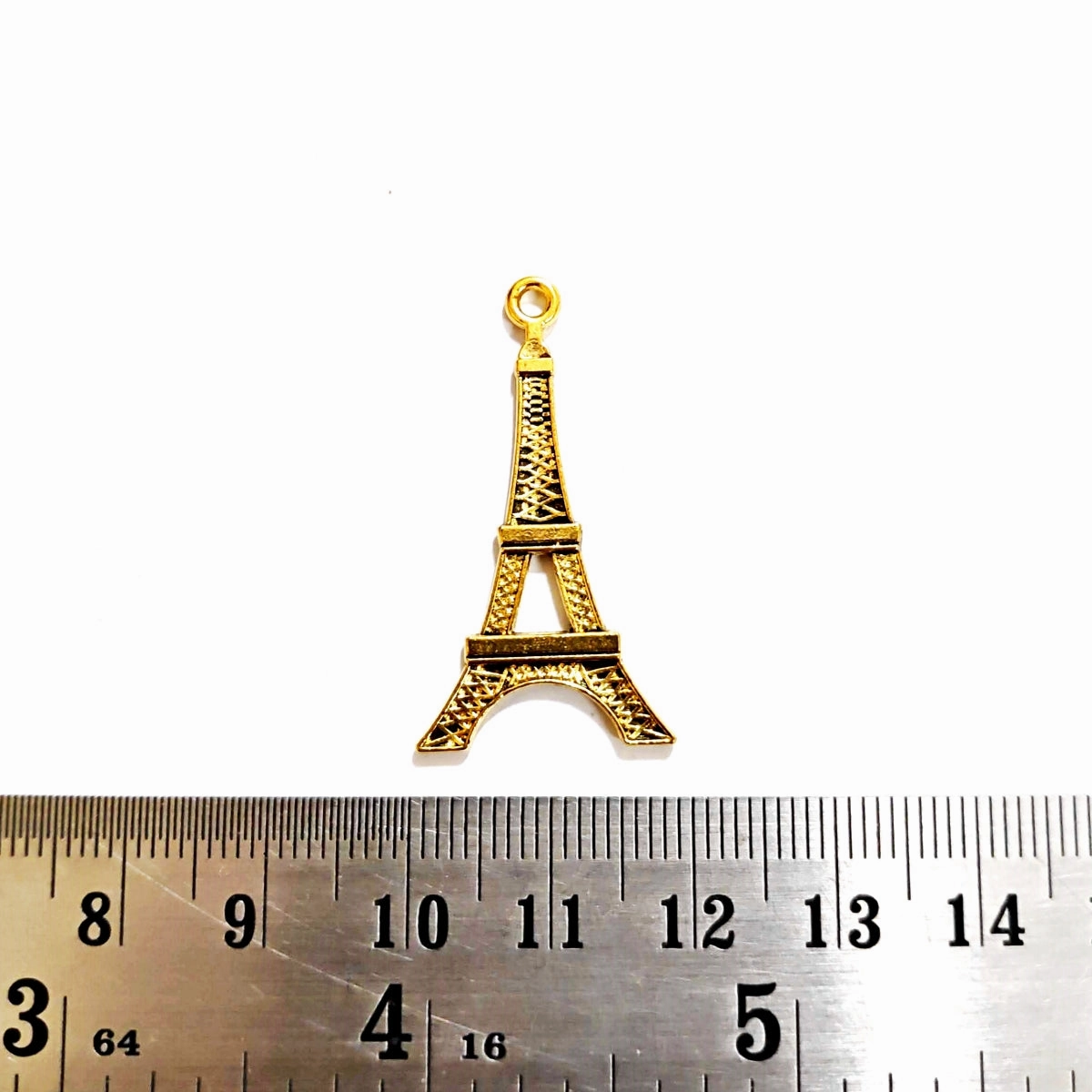 Golden Eiffel tower Charm travel Paris love Valentine day theme CHMG88 1 charm Dress Up Time