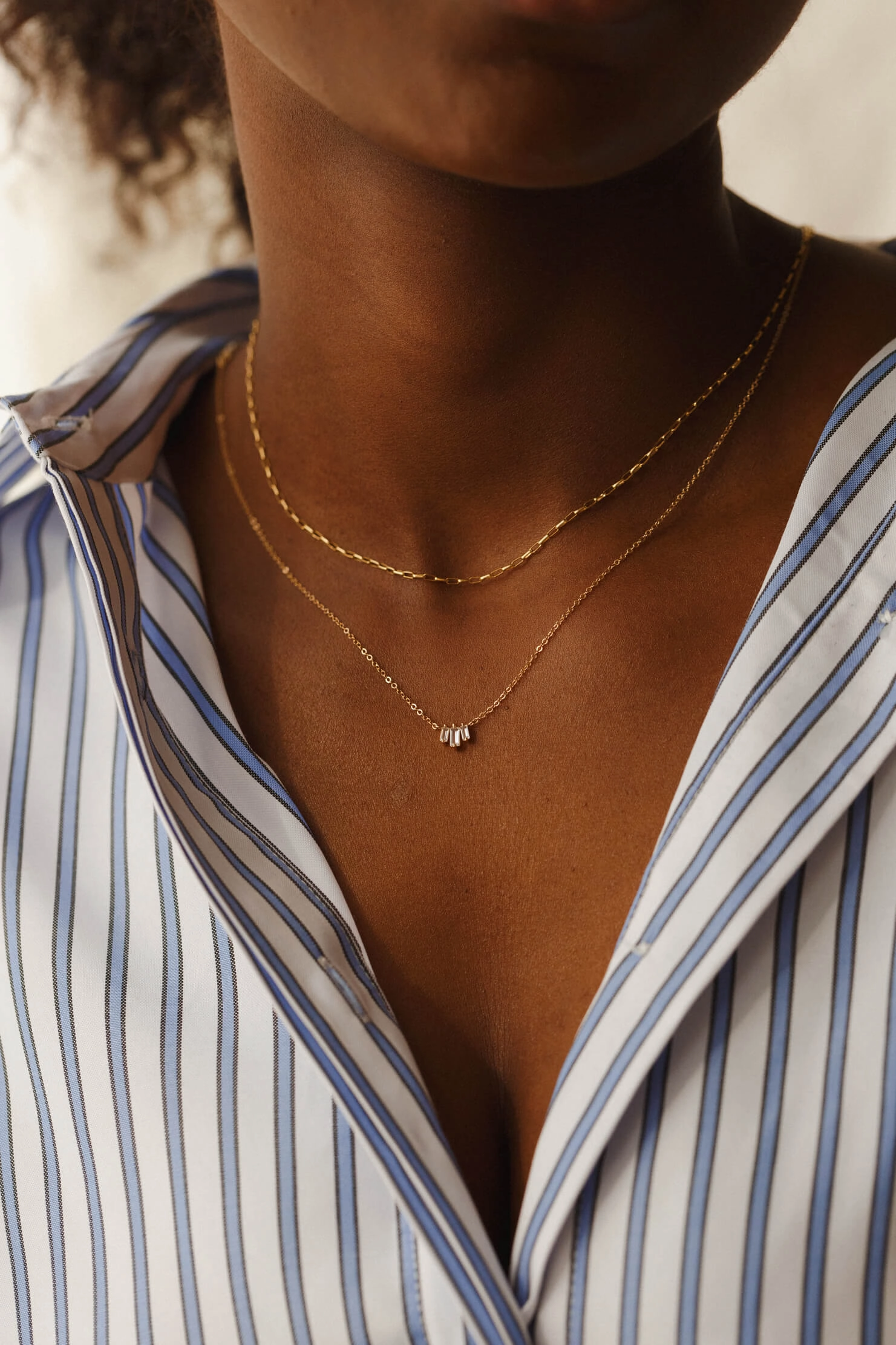 Prisma White Sapphire Necklace comfortable accessory