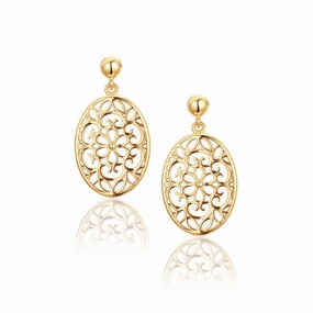 Sterling Silver Mother of Pearl Gold Overlay Earring Bright Pop