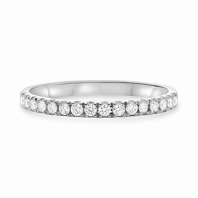 gentle style Lightweight Jewelry Stackable Round White Diamond Band