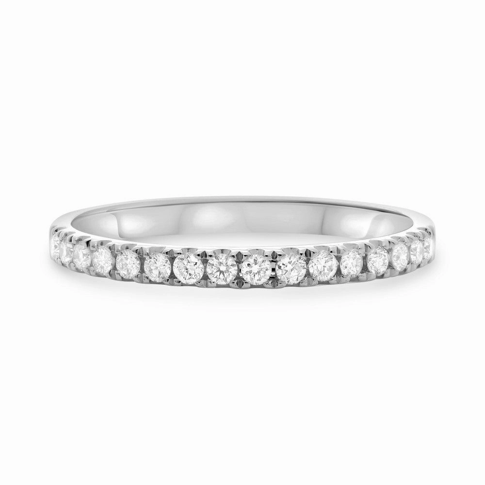 gentle style Lightweight Jewelry Stackable Round White Diamond Band