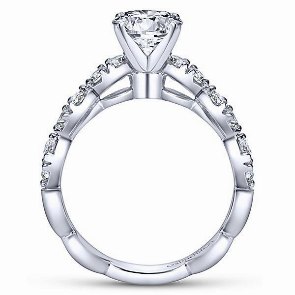 Satisfaction Ensured Exquisite Ornament Prong Set Vintage Round Diamond Ring  .45Cttw 14k Gold 80A