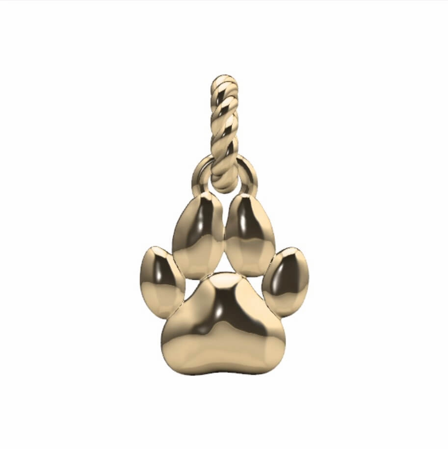 Dynamic Accent Bright Mood Puppy Paw Charm