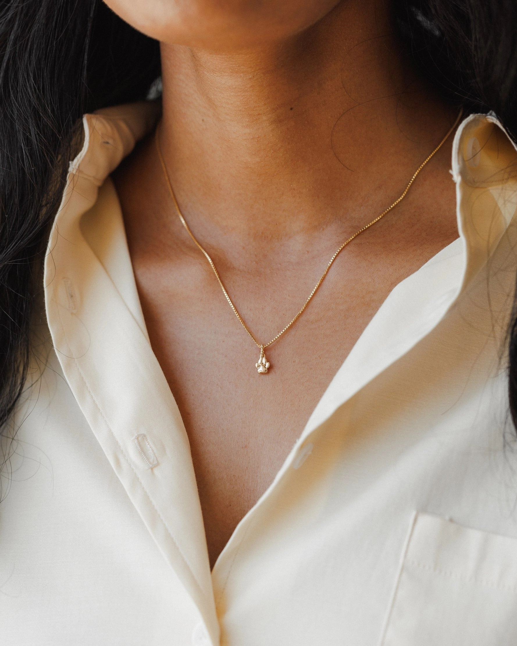 Layered Finish Puppy Paw Charm