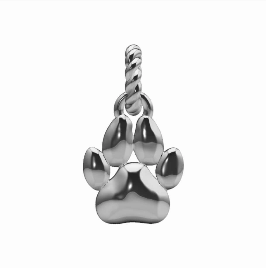 Vibrant Form Handcrafted Treasures Puppy Paw Charm