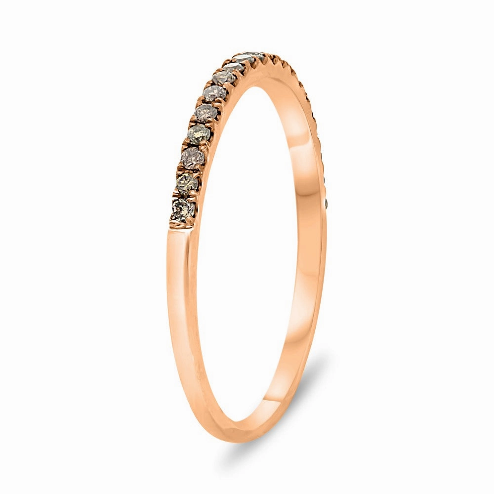 Petite Gift ROSE GOLD CHAMPAGNE DIAMOND BAND