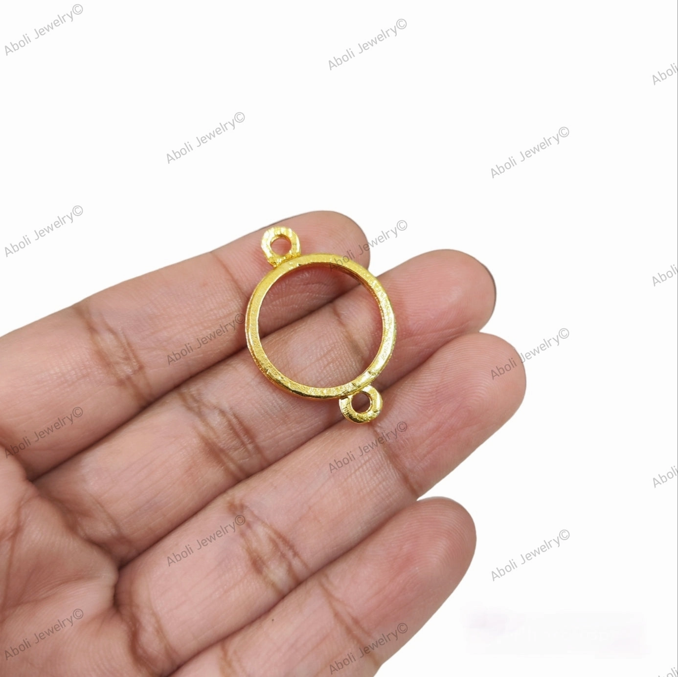 Round Resin rakhi bezel connector golden open resin connectors resin frame bracelet links RRC01 Exclusive Style Romantic Design